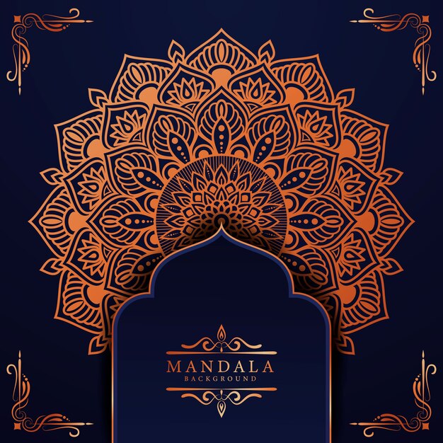 Luxury ramadan kareem mandala background  