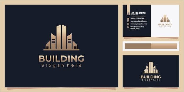 Luxury Real Estate Building Gold Vector Logo Template Elegant Real Estate Building Apartment logo