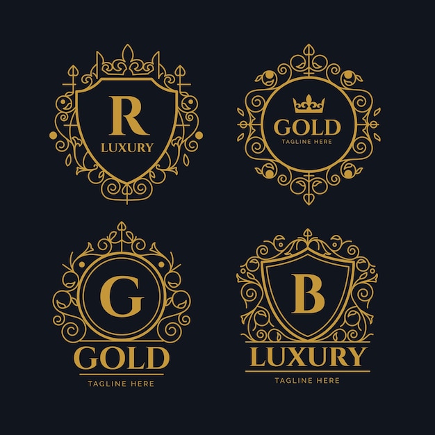 Luxury retro logo collection