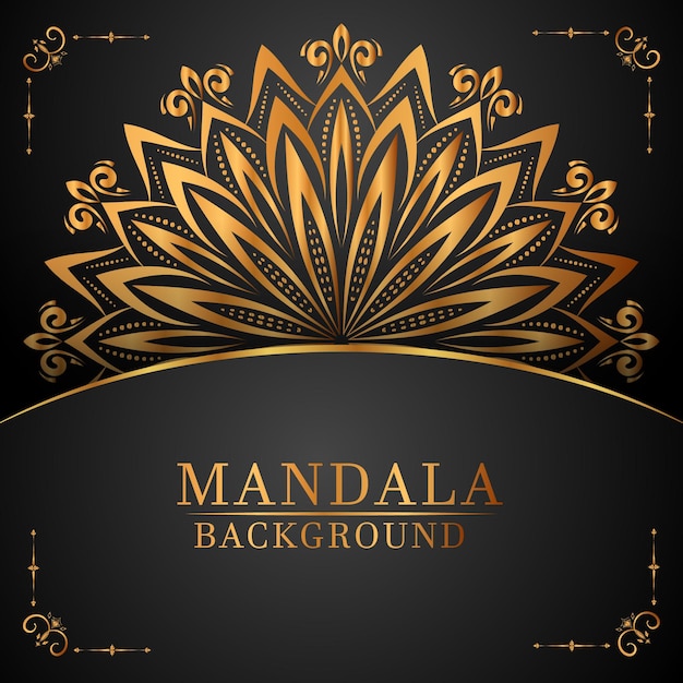 Luxury Royal Golden Mandala Background With Borders For Invitation And Wedding Card