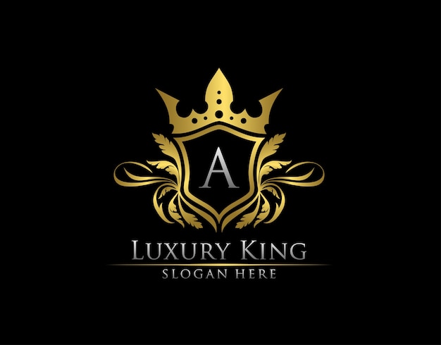 Luxury Royal letter A Gold Logo template.