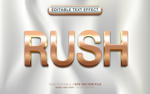 Luxury Rush Gold 3d Editable Text Effect Style