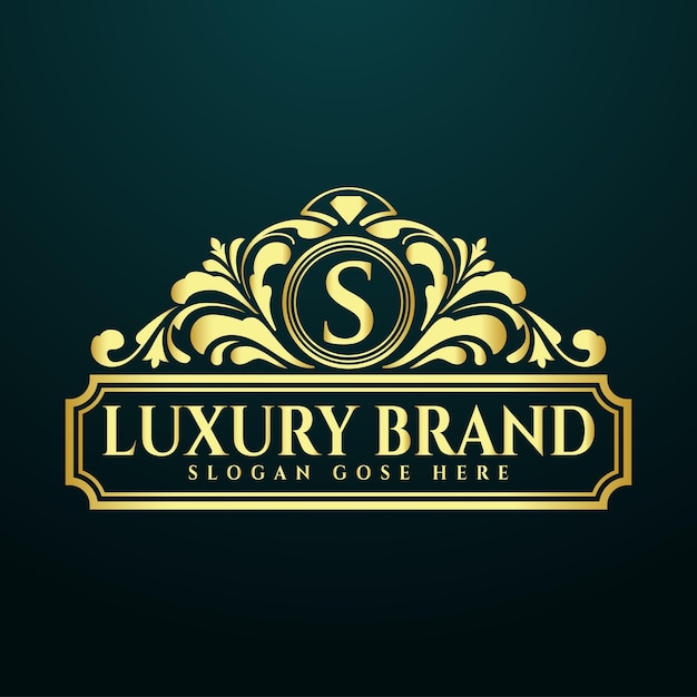 Luxury s brand design, luxury s logo design concept for your royal brand