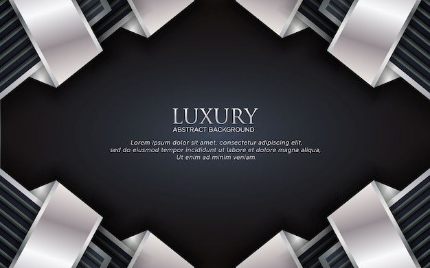 Luxury Silver Background With Geometric Shape