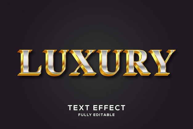 Luxury Silver & Gold Editable Text Effect