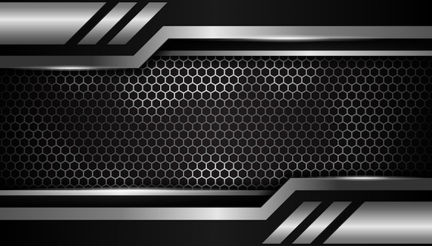 Luxury silver hexagon sport background 