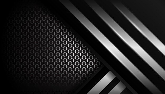 Luxury silver hexagon sport background 