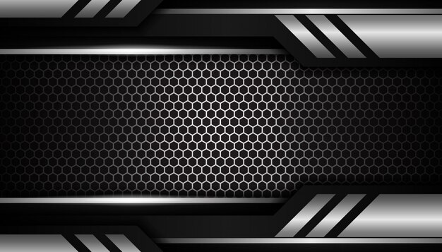 Vector luxury silver hexagon sport background 