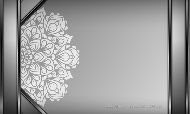 Luxury silver mandal background