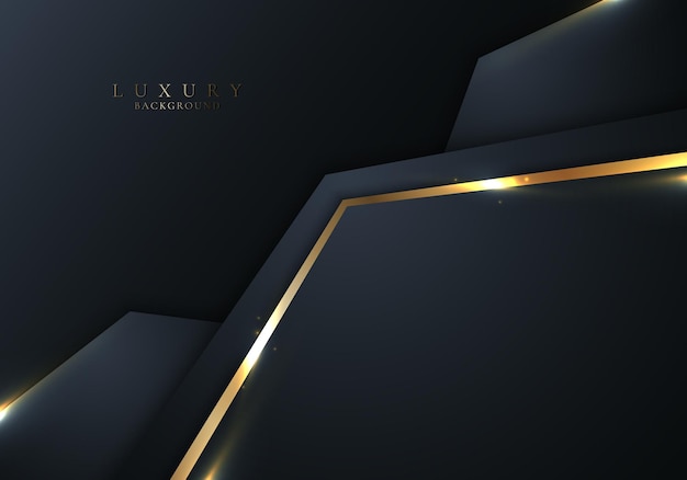 Luxury style template abstract 3D blue geometric shapes