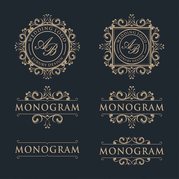 Vector luxury template logo design