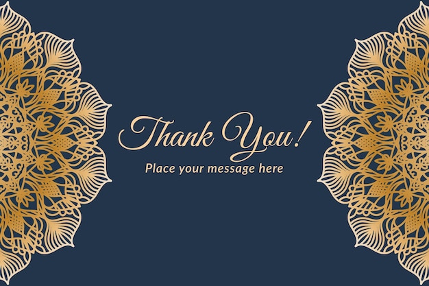 Luxury thank you card template set with Premium Vector