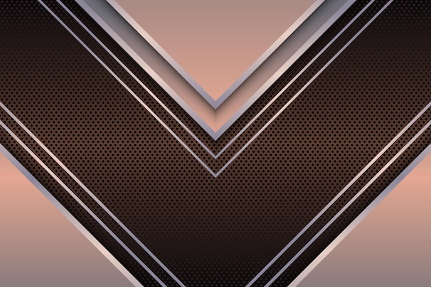 Vector luxury triangles stripes on metallic texture background