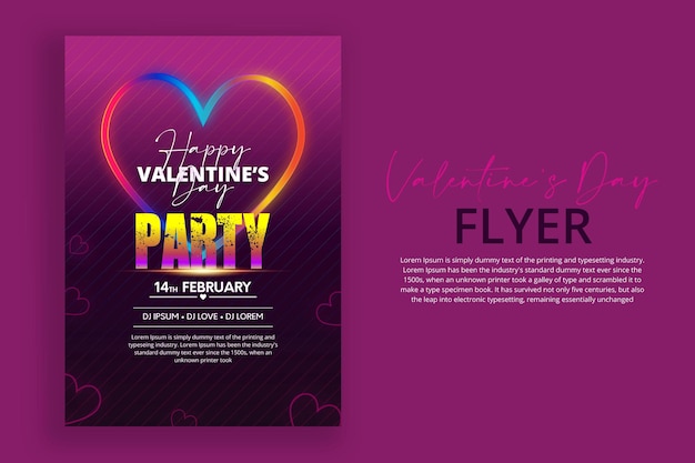 Vector luxury valentines day flyer design