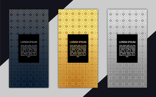 Luxury vertical beautiful banner with pattern