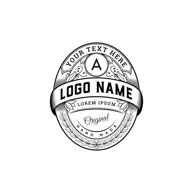 Luxury Vintage badge Logo Template