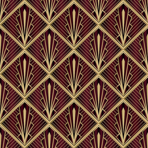 Luxury vintage illustration Art Deco Pattern