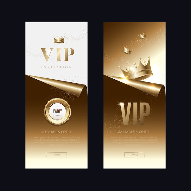 Luxury vip invitations and coupon backgrounds