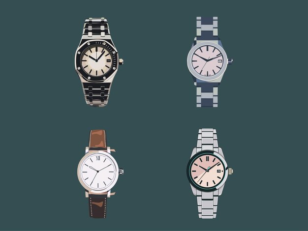 Vector luxury watch illustration