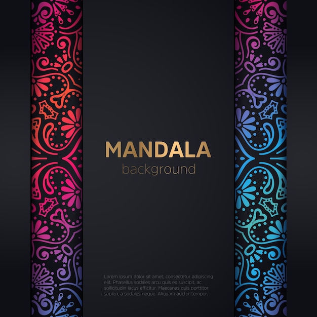 luxury wedding invitation with mandala