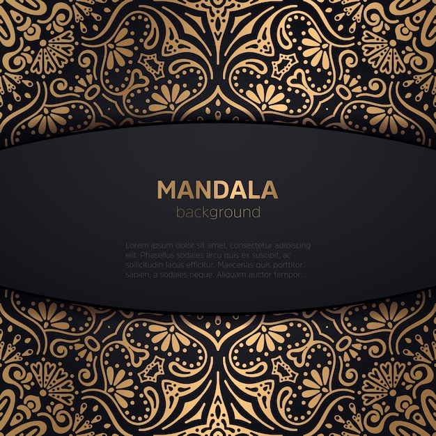 luxury wedding invitation with mandala