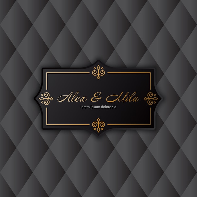 Luxury wedding invitation