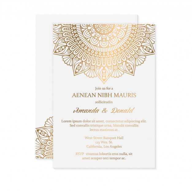 Luxury wedding invitation