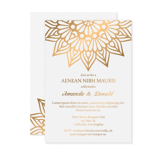 Luxury wedding invitation