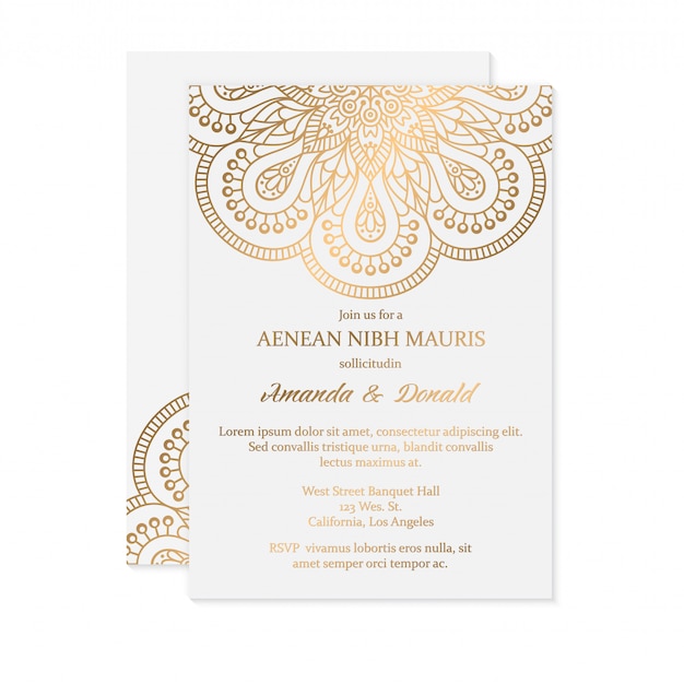 Luxury wedding invitation