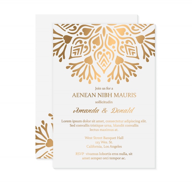 Luxury wedding invitation