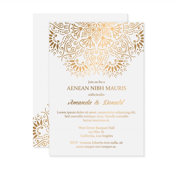 Luxury wedding invitation