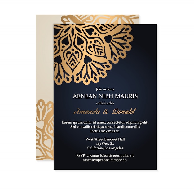 Luxury wedding invitation