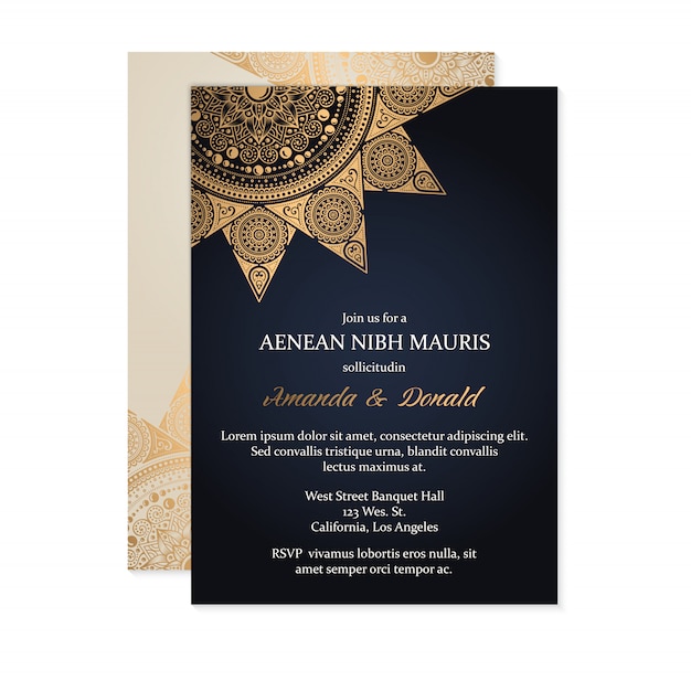 Luxury wedding invitation