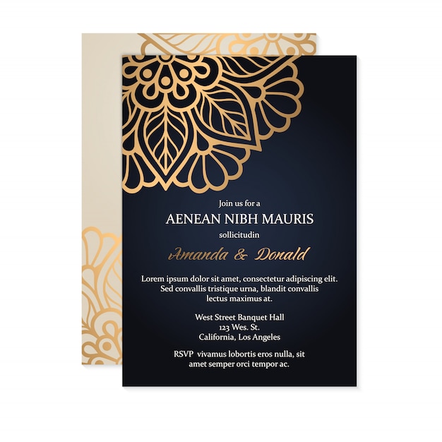 Luxury wedding invitation