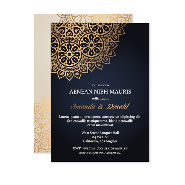 Luxury wedding invitation