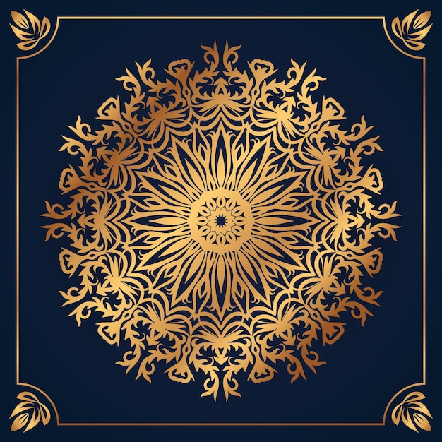 Luxury wedding mandala background premium vector ornamental design