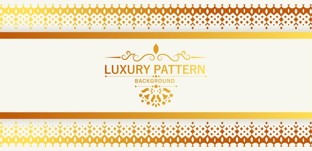 Luxury white and gold ornament pattern background