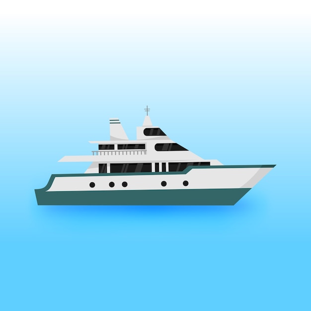 Luxury Yacht Transportation Illustration