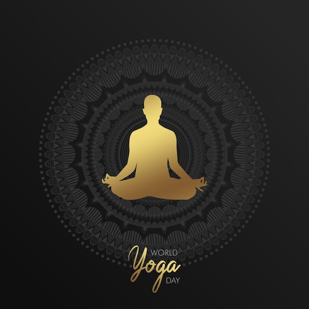 Luxury Yoga Meditation Post Vector