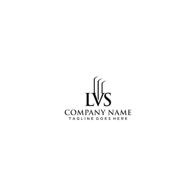 LVS Apart Initial Logo Sign Design