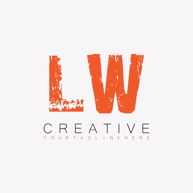 LW initial monogram logo with letter creative design