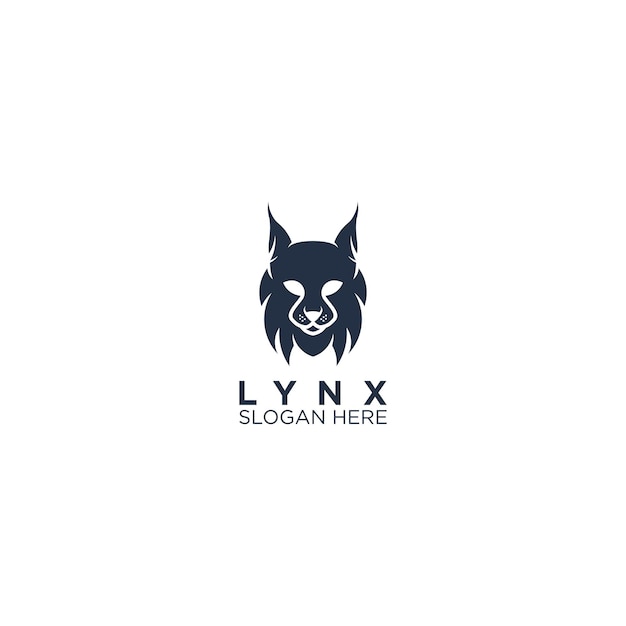 Lynx head logo design template