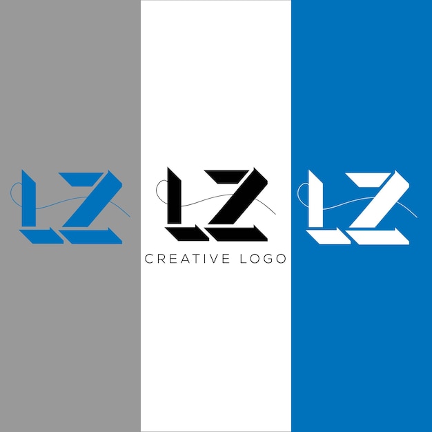 LZ initial letter logo design