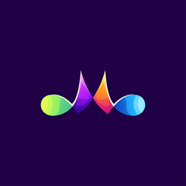 m colorful logo design 