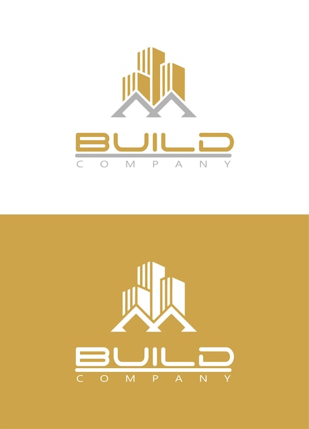 M Letter Build Logo Design Vector