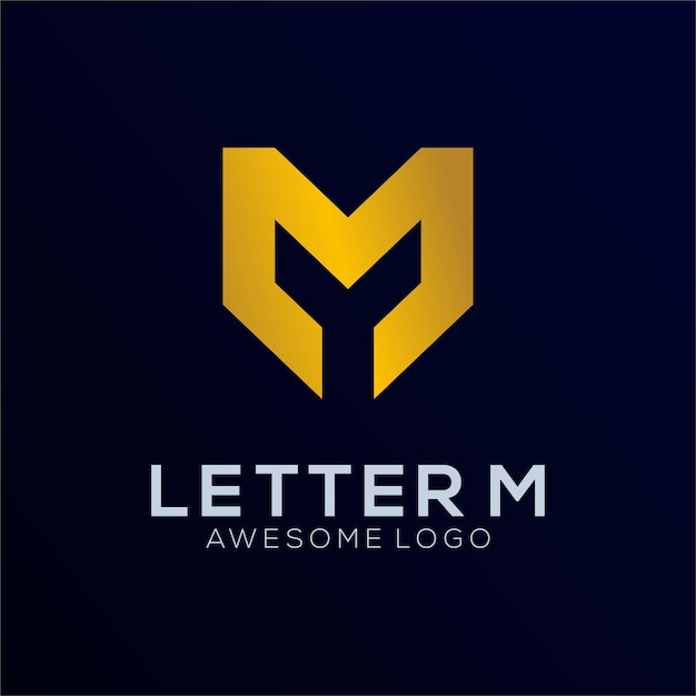 M letter colorful logo illustration