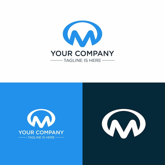 M Letter Creative Logo Design Template