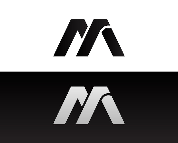 M letter logo design icon concept modern vector template