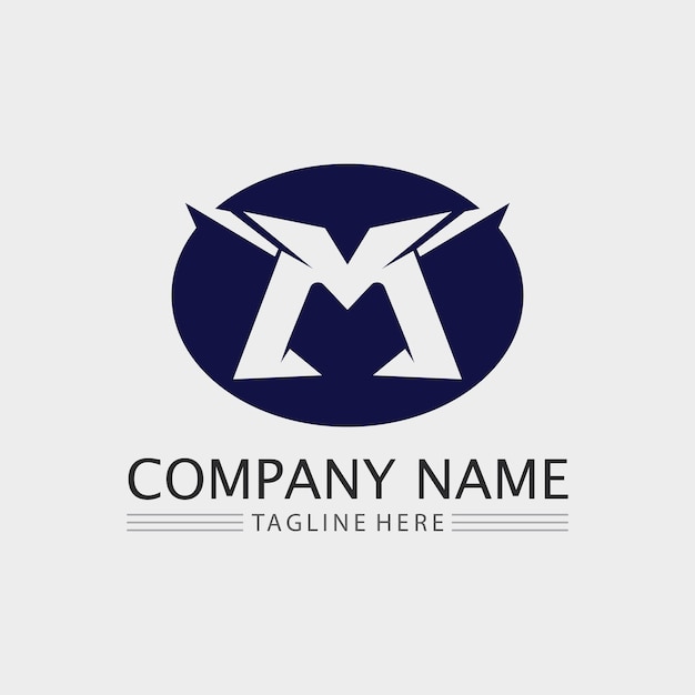 M letter logo design vector identity icon sign