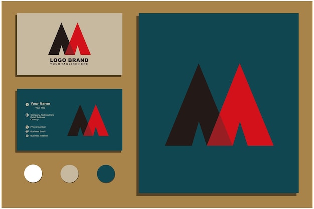 m letter logo design vector